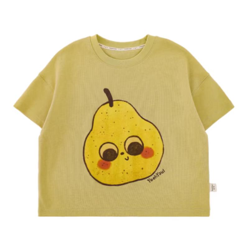 Youyou Girls' Cartoon Fruit Short Sleeve T-shirt