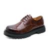 Men's British Style Thick-Soled Leather Low-Top Martin Boots: Versatile, Height-Enhancing Business Casual Footwear