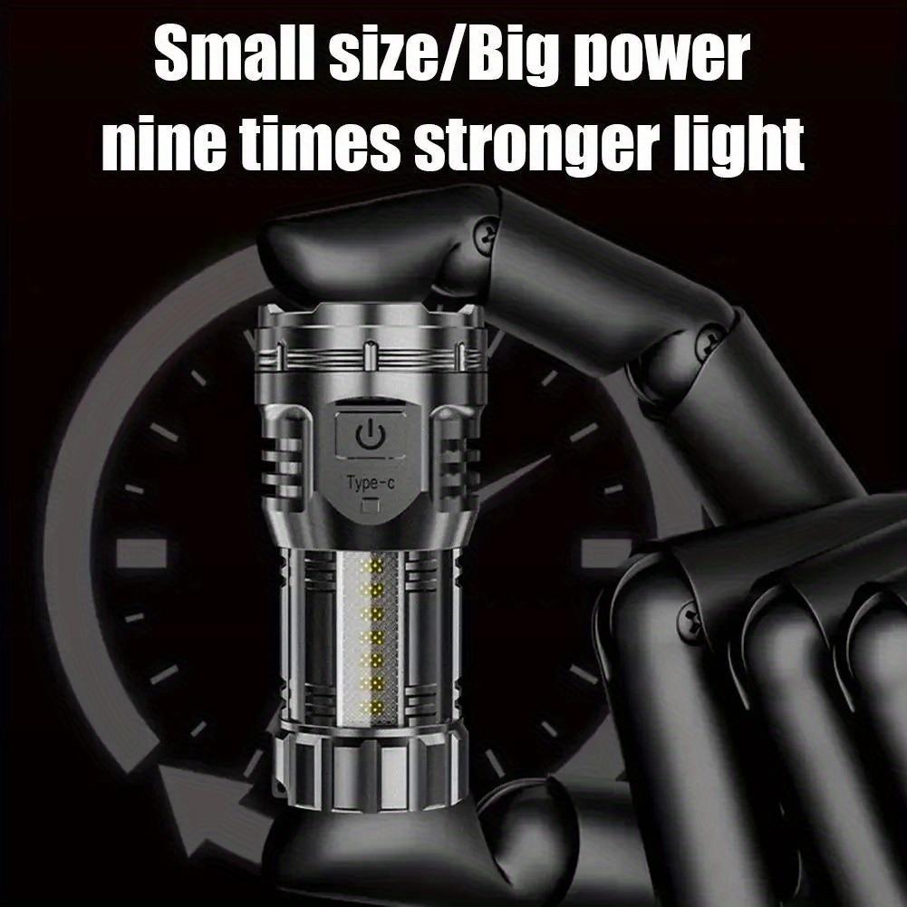 Outdoor Essential Taschenlampe, 9 Lichtperlen, Eingebauter 1800mAh Akku mit großer Kapazität, Leicht und tragbar, Magnetisches Heck, Camping und Patrouille