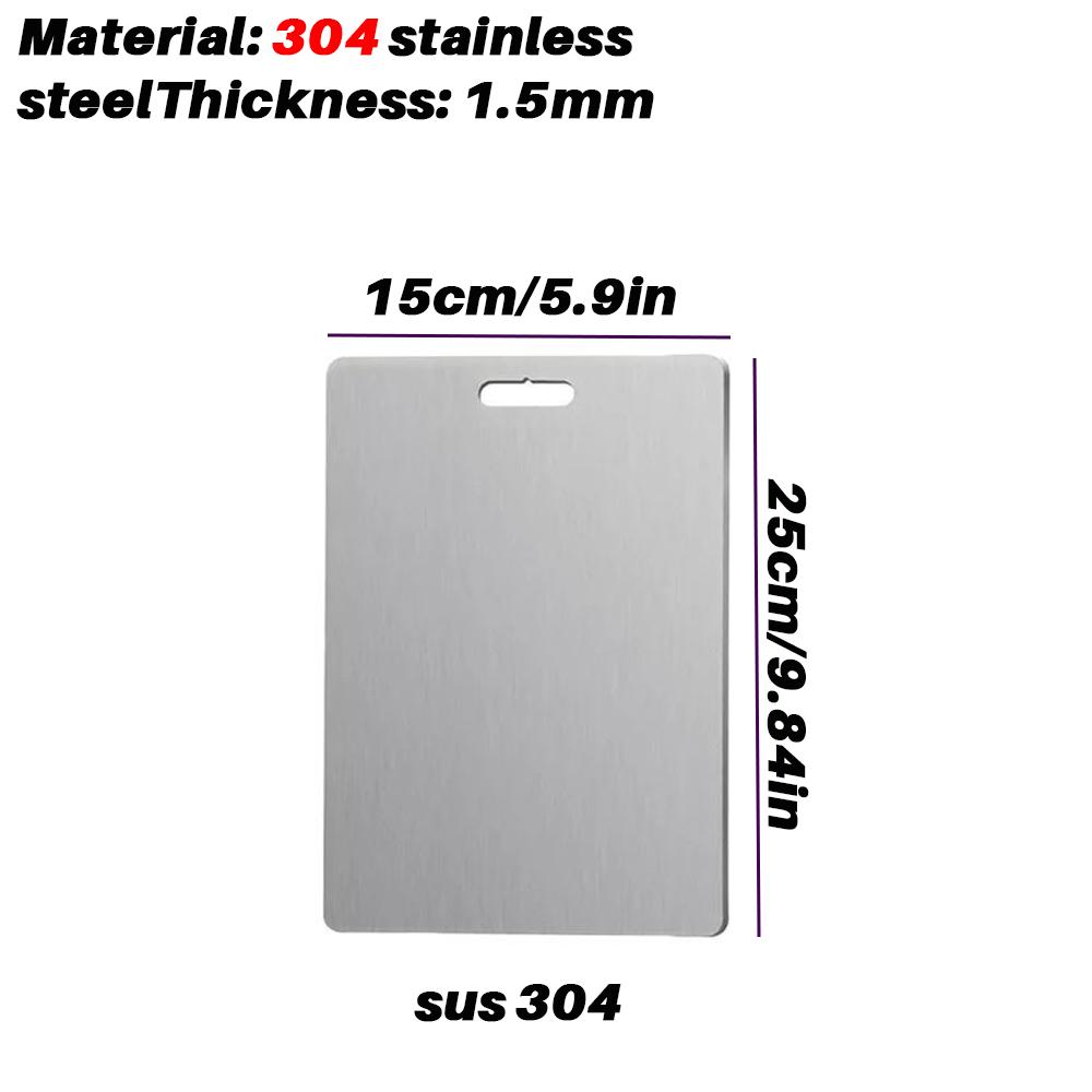 New Stainless Steel Cutting Board, Multiple Materials, for Kitchen, Home, Camping, Parties, and Barbecues, Usable On Both Sides