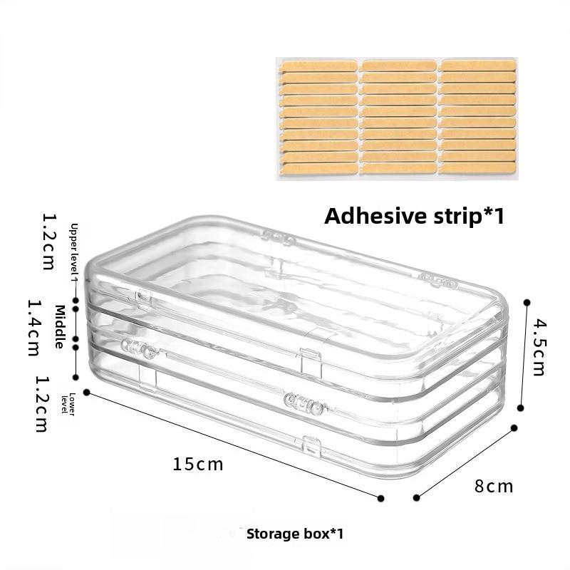 Nail Storage Box Transparent Display Box for Wearable Nails Foldable Dust Proof Jewelry Organizer Case