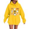 Women's Casual Fashion Comfortable Round Neck With Hood Long Sleeve Halloween Print Warm Sweatshirt
