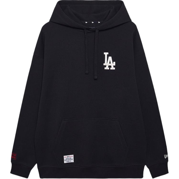 New Era Blue And White Porcelain Series MLB Los Angeles Dodgers Loose Fit Graphic Print Drawstring Hoodie Unisex Hoodies Black 14385193