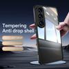 For Sony Xperia 1 VII TPU Case WANLONFENG Shockproof Clear Phone Cover with Tempered Glass Film