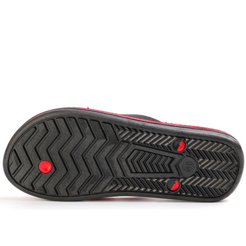 Land Safety Summer Rubber Flip-flops Men's Outdoor Non-slip Beach Pinch Slippers Household Trend Men's Drag
