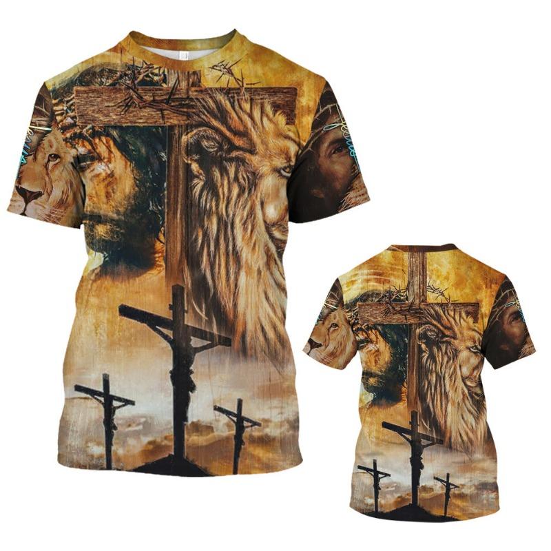 Summer Hip Hop Series Digital 3D Printed Men's Street Short Sleeved Sports T-shirt Top
