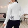 Women S Elegant Lace Splicing Slim Fit Long Sleeve Blazer Cardigan