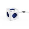 Bloc Multiprise - ALLOCACOC - PowerCube Extended - 5 Prises - Blanc Et Bleu - 1,5 M Câble