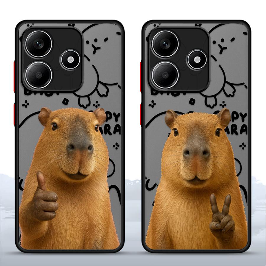 Capybara Cute Fashion Funda Back Phone Cover Case for Xiaomi Redmi Note 14 14C 9S 13C 12 A4 13 Pro Plus 11 10