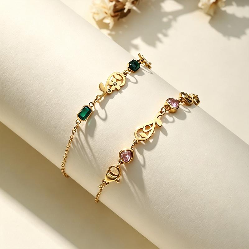 SA Jewelry Fine Chain Link Bracelet 18K Gold Plated Stainless Steel Flower Charm Openwork Waterproof Jewelry for Women Gift