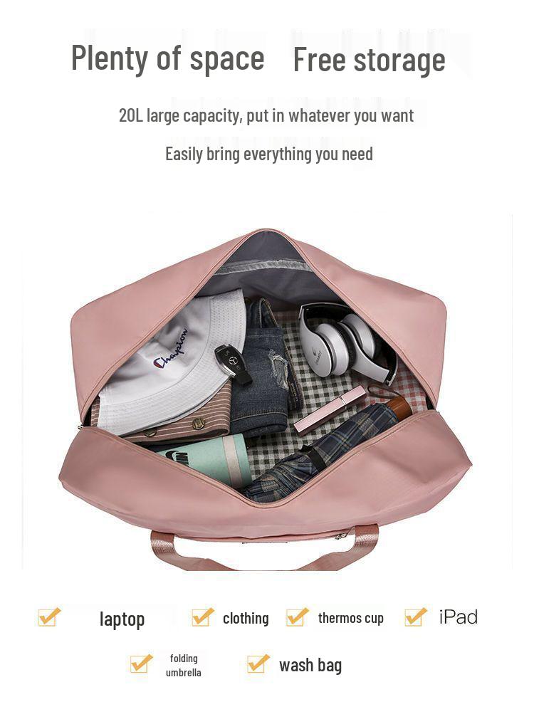 Foldable Large Capacity Travel Bag: Portable Handbag for Short Trips or Hospital