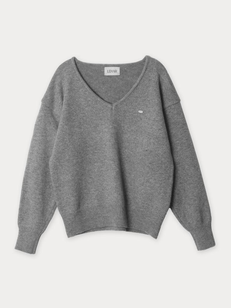 Mejongleuhaleu Opening V-Neck Knit 4 Colors