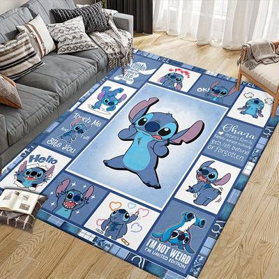 1pc Cartoon Characters Pattern Carpet Area Rug Non Slip Carpet Hand Washable Floor Mat Suitable For Living Room Bedroom Home Decor Room Decor