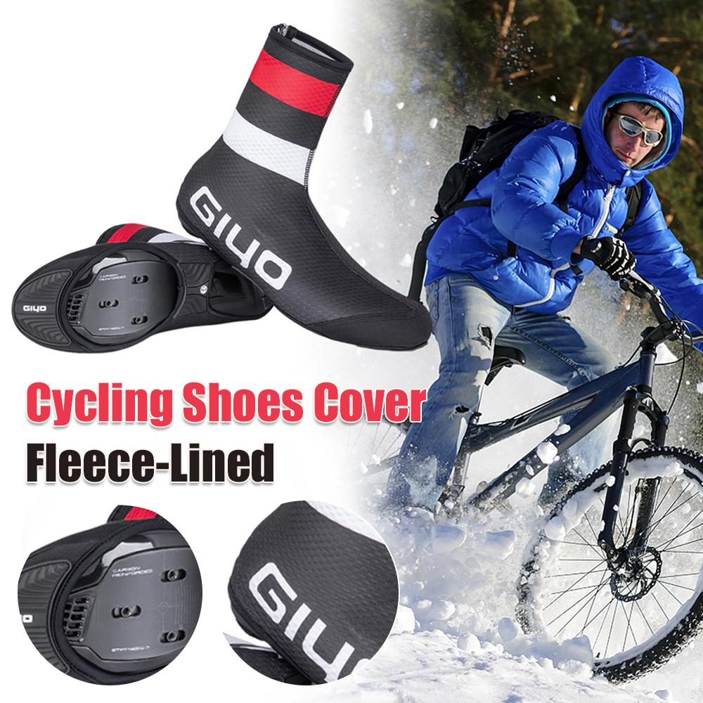 Cycling Shoes Cover Fleece-Lined Winter Warm Overshoes Waterproof Windproof Thermal Booties for MTB Road Cycling Shoes