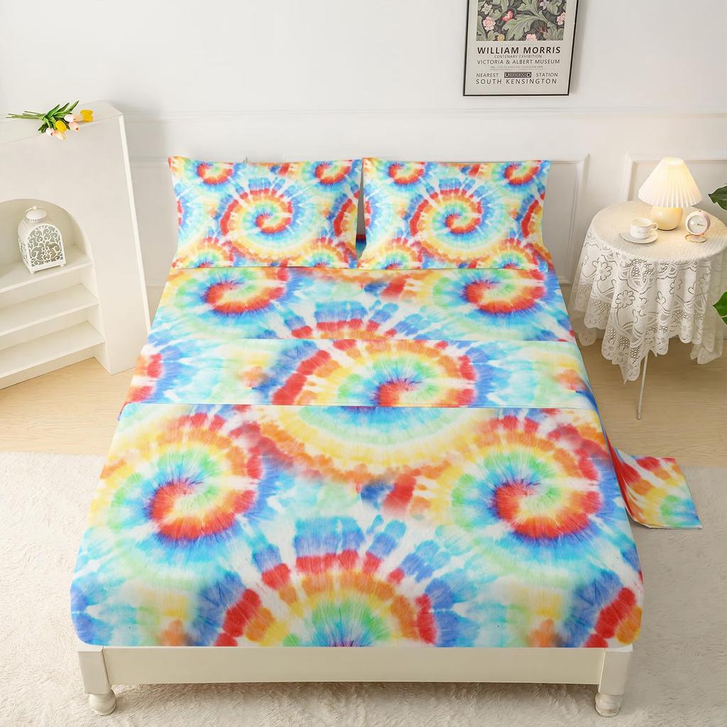 Ice Hockey Player Pattern Sheet Four Piece Bedding Set Bedroom Room Dormitory Bedding Decoration