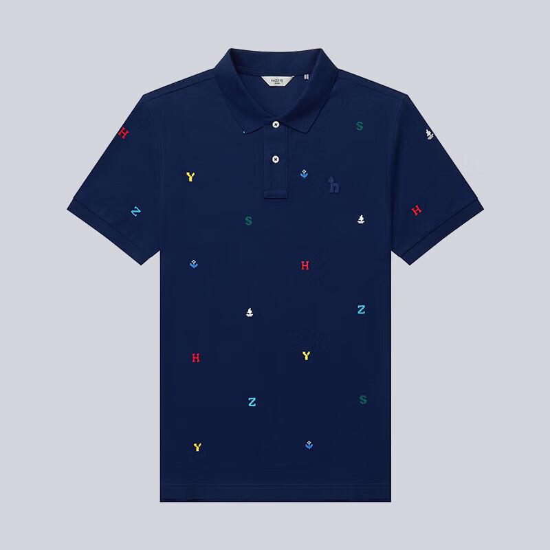 HAZZYS Men's Summer Embroidered Polo Shirt ASTZE0BBE21