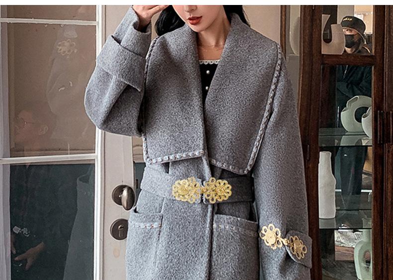 1 Pair New Fashion Handmade Gold Silk Gold Black Buttons DIY High Quality Coat Dress Suit Decoration Buttons
