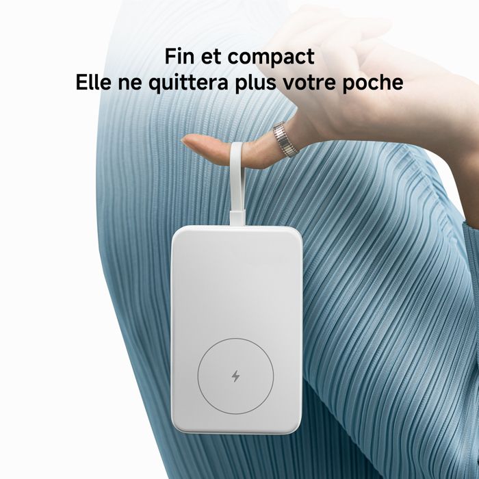Power Bank - XIAOMI - 10000mAh - Câble intégré - Charge rapide 33W - Compatible iPhone 12+