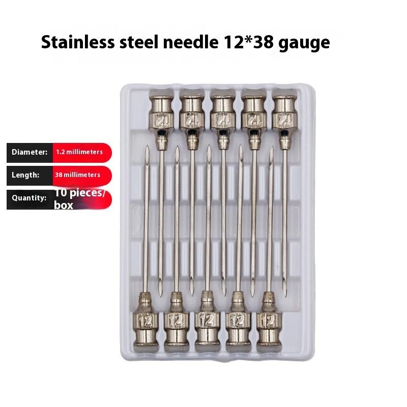 1 Set 20-50 ml Veteriner Alet Şırınga Aşı Enjeksiyonu Ayarlanabilir Doz 304 Paslanmaz Çelik İğne Ucu Dağıtıcı Hayvancılık Kümes Hayvanları