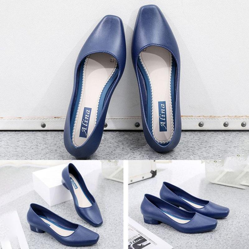 Einzelschuh Damen Koreanische Version Mode Weiche Sohle Bequeme Oberbekleidung Damen Sandalen Rutschfeste Blockabsatz Arbeitsschuhe Vier Jahreszeiten Gummischuhe