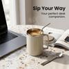 Thermal Coffee Mug Travel Tumbler 304 Stainless Steel Insulated Cup Leakproof with Handle Straw Lid Folding Spoon Portable