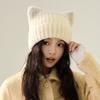 Autumn Winter Velvet Warm Wool Hat Women's Winter Cat Ears Ear Protection Knitted Hat