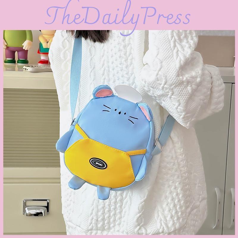 Cartoon Adorable Kids Crossbody Bag Featuring Stylish Color Blocking For Boys And Girls