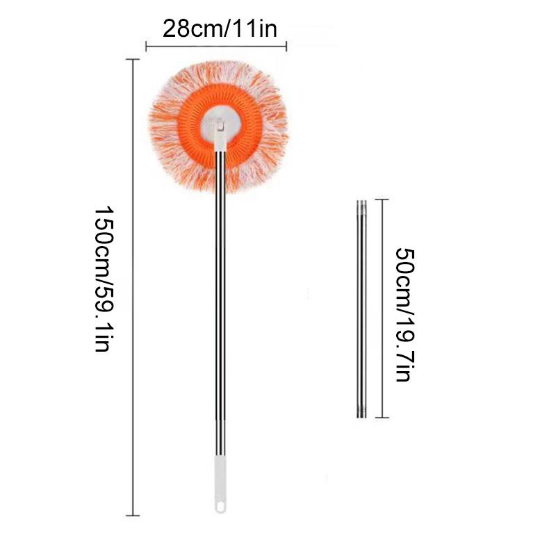 1Pc Microfiber Cleaning Tools Wall Household Floor Round Rotatable Window Cleaning Mops Set