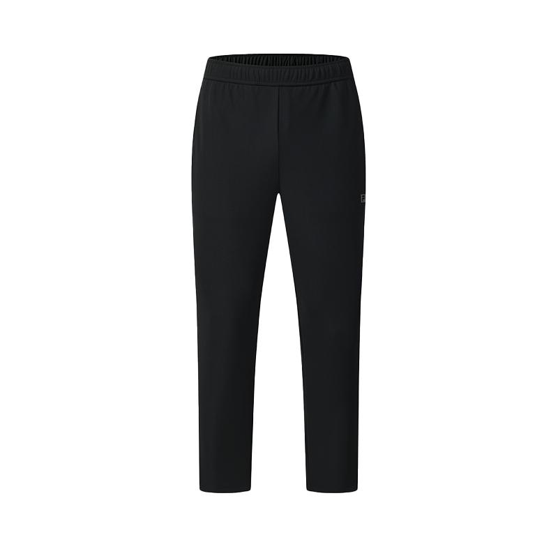 Fila Fleece Lined Warm Simple Comfortable Versatile Knitted Sports Pants Men Bottoms Deep-Black A11M541605FBK