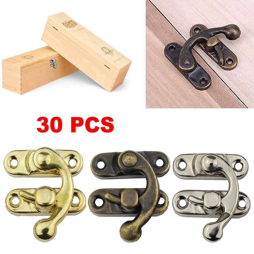 Vintage Style Padlock Hasp Hook Locks for Mini Jewelry Wooden Box 30pcs Pack