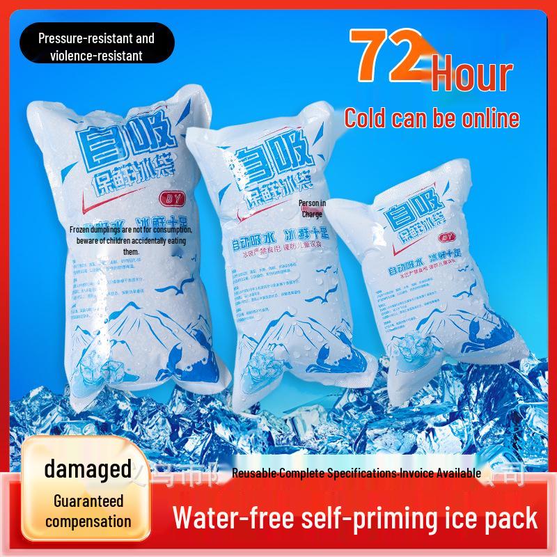 Explosion-Proof Reusable Ice Pack: Double-Sided, Self-Absorbing, Disposable Cold Storage Bag for Cake Takeaway