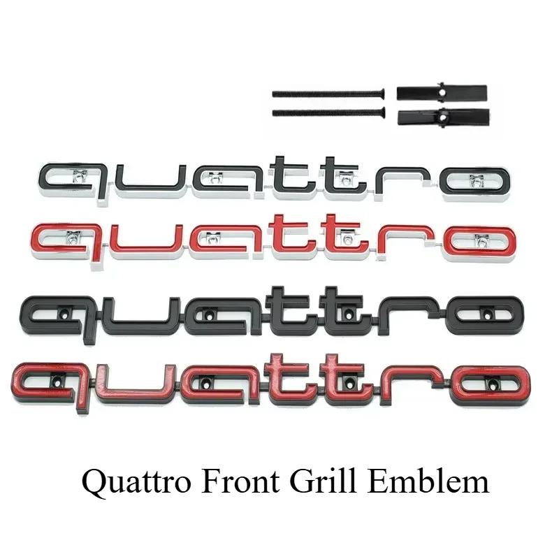1 Peça Emblema Quattro 3D ABS Emblema da Grelha Frontal do Carro Para Audi A3 A4 A5 A6 A6L A7 A8 Q3 Q5 Q7 S3 S4 S5 RS3 RS4 RS6 Acessórios de Emblema