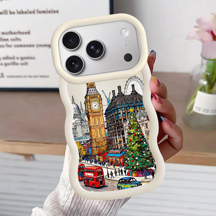Soft Phone Cover Case for iPhone 18 15 Plus 17 Air 8 14 16 Pro Max 11 XR 12 13 Christmas Winter Scenery