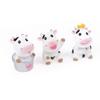 4Pcs Auto Cute Anime Plastic Cartoon Little Cow Car Accessories Gift Interior Hanging Ornament Rear View Mirror Decorations