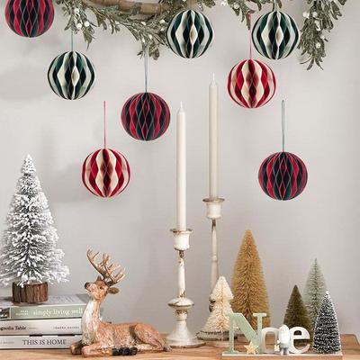 10cm Decorazione per feste in casa Puntelli in polvere d'oro Ciondolo a forma di palla di Natale Creativo