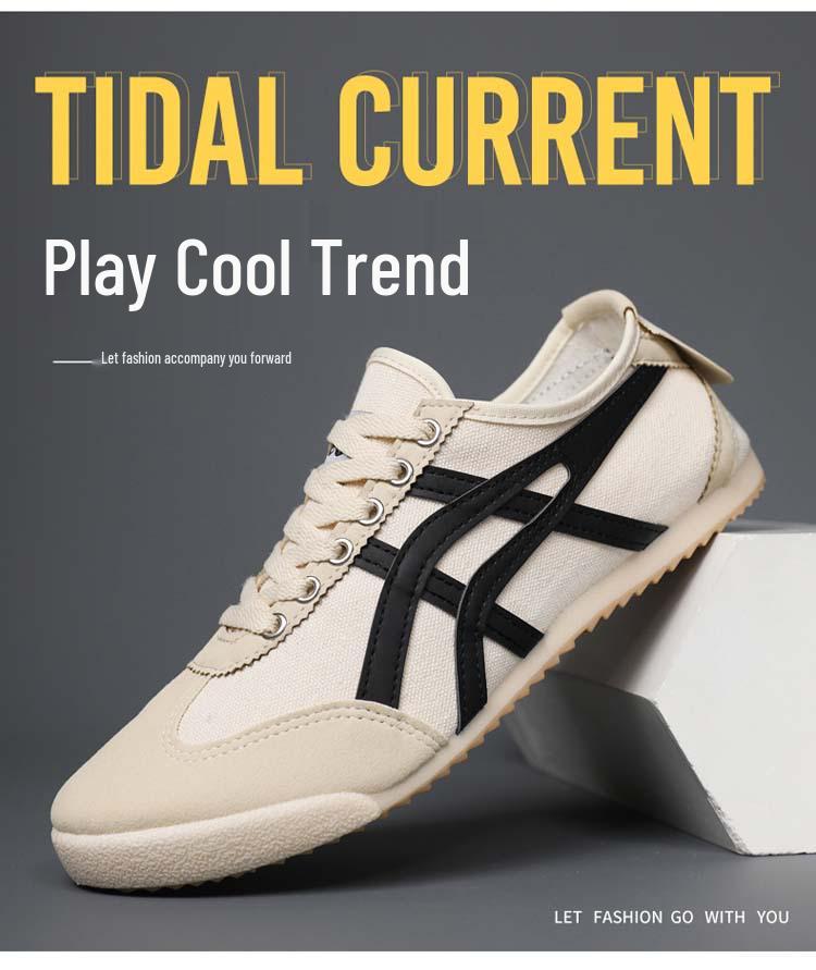 Unisex Forrest Gump Canvas Loafers - White Casual Shoes for Students