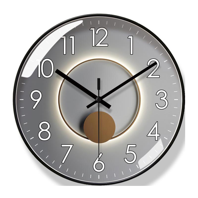 6380 Modern Silent Quartz Wall Clock for Living Room - American Light Luxury Design with Long Battery Life
