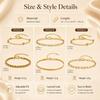 Minimalist Bracelet Women, Adjustable Layered Gold Plated Chain Bracelet Stainless Steel Tarnish Free Jewelry