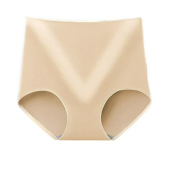 "Women's Seamless High Waist Pure Cotton Graphene Briefs - Hip Lifting & Simple Fashion Design"