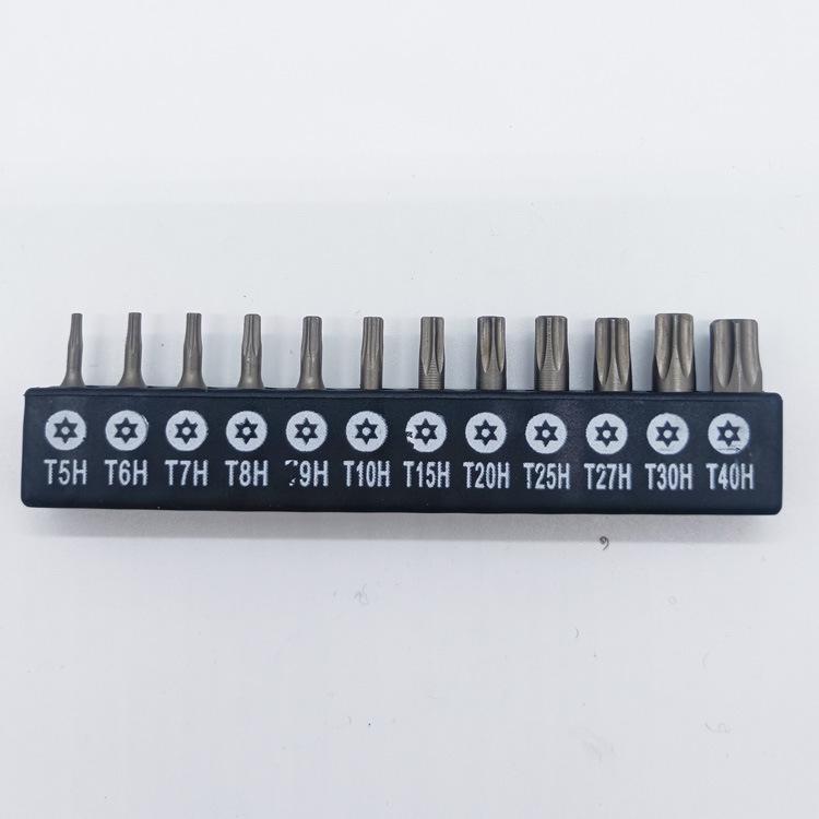 Short 25mm Phillips Bit Set, 10pc Torx with Hole for Power Drill Use