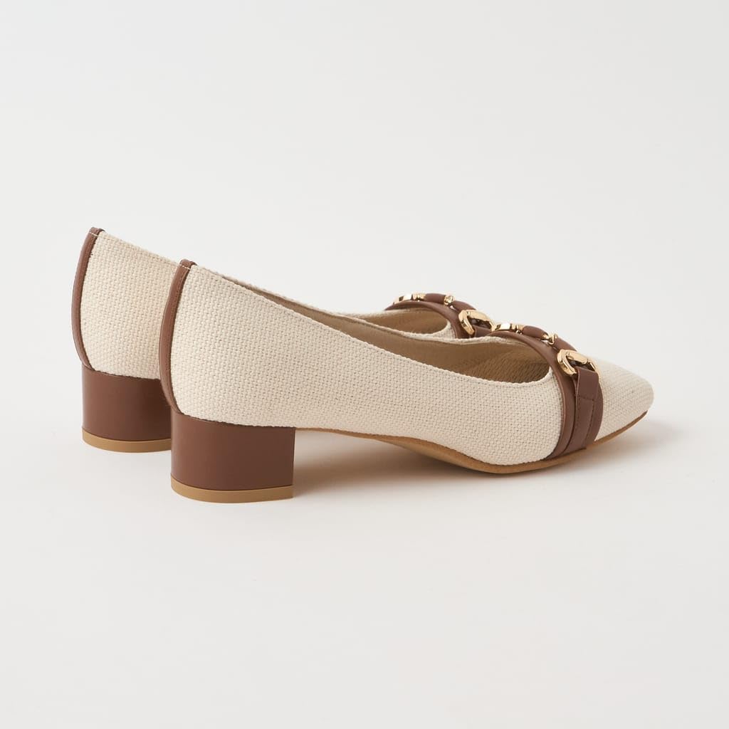 WELLFIT Low Heel Flat Made in 114135100013 [Diana] Shoes, Japan, White, Ivory, 24.5cm,