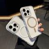 For iPhone 16 Pro Case Compatible with MagSafe TPU PC Clear Phone Cover with Metal Buttons