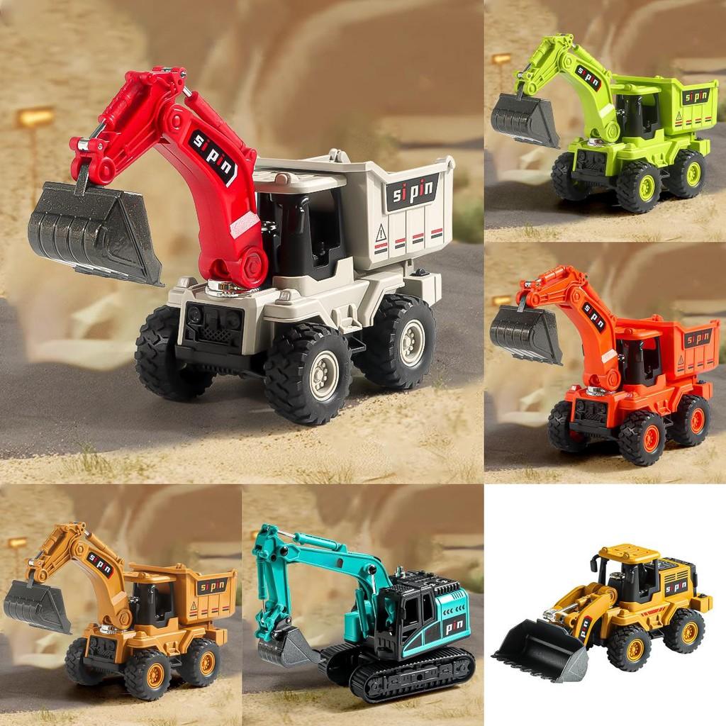 Inertia Bulldozer And Excavator Toy With Alloy Shovel For Kids Construction Play