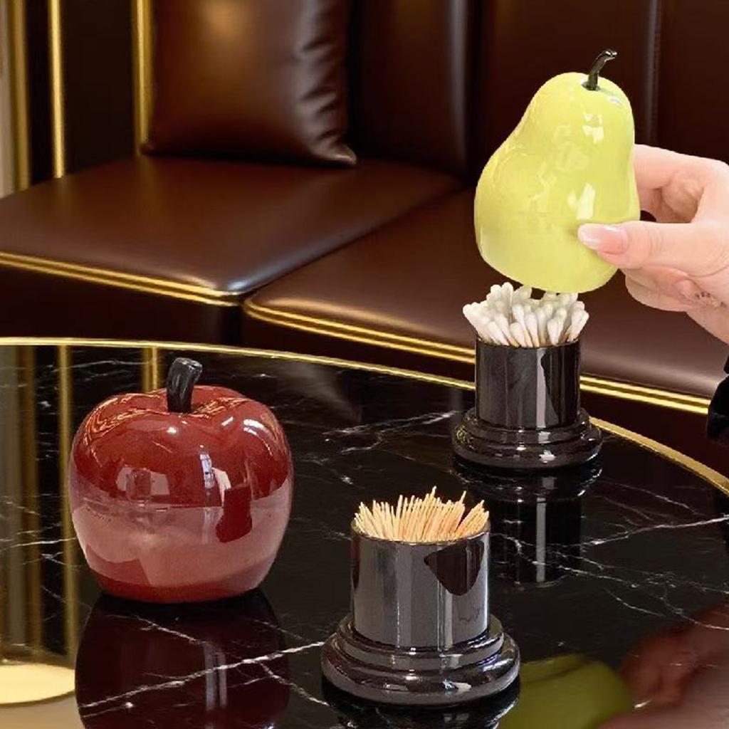 Fruit Shape Toothpick Dispenser Home Decoration Elegant Toothpick Holder for Home Restaurant and Hotel Use Enduring