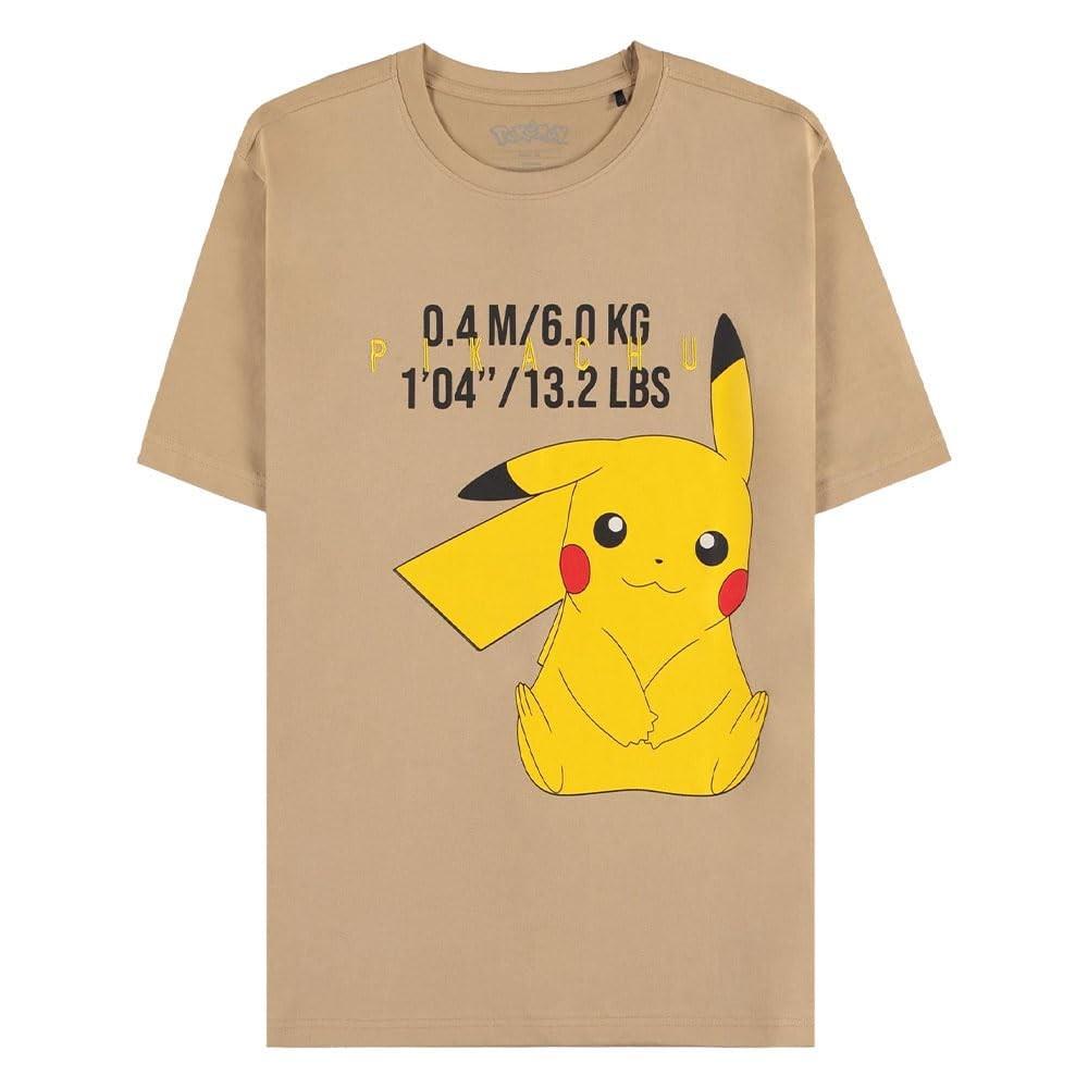 Pokemon Pikachu Graphic Logo T Shirt S Beige S