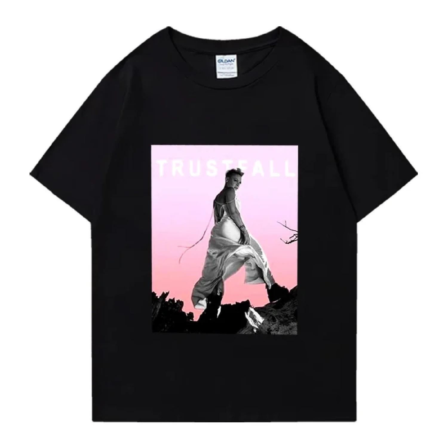 

Hot singer P!Nk Pink Trustfall music Tour 2025 T shirts Unisex Fashion short sleeve t-shirt Men Women vintage Pure Cotton Tops XXXXXL різнокольоровий