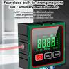 Mini Four Sides Magnetic Electronic Laser Digital Protractor Gauge Inclinometer Level Magnets Level Ruler Angle Slope 0-90°