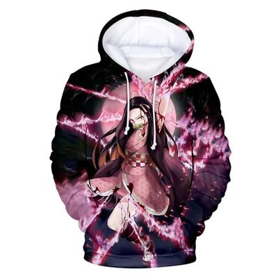 Hot Sale Demon Slayer Trend Pullover 3D Printed Sweatshirt Cosplay Anime Peripheral Comfortable Men's Sweatshirt Loose Plus Size