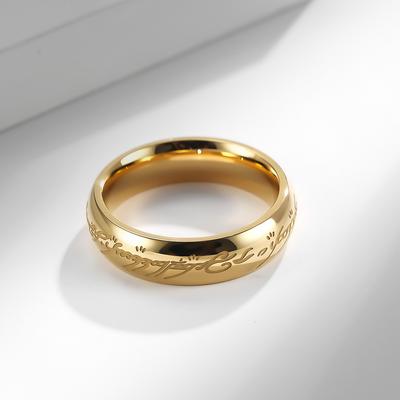 Anello Magico Nostalgico Luminoso in Acciaio Inossidabile per Fan de Il Signore degli Anelli