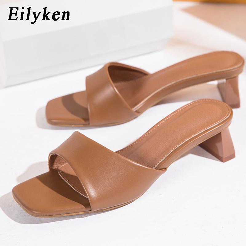 Fashion Eilyken Summer Brand Slippers Women Outdoor Beach Flip Flop Open Toe Flat Casual Low Heel Leisure Sandal Female Slides